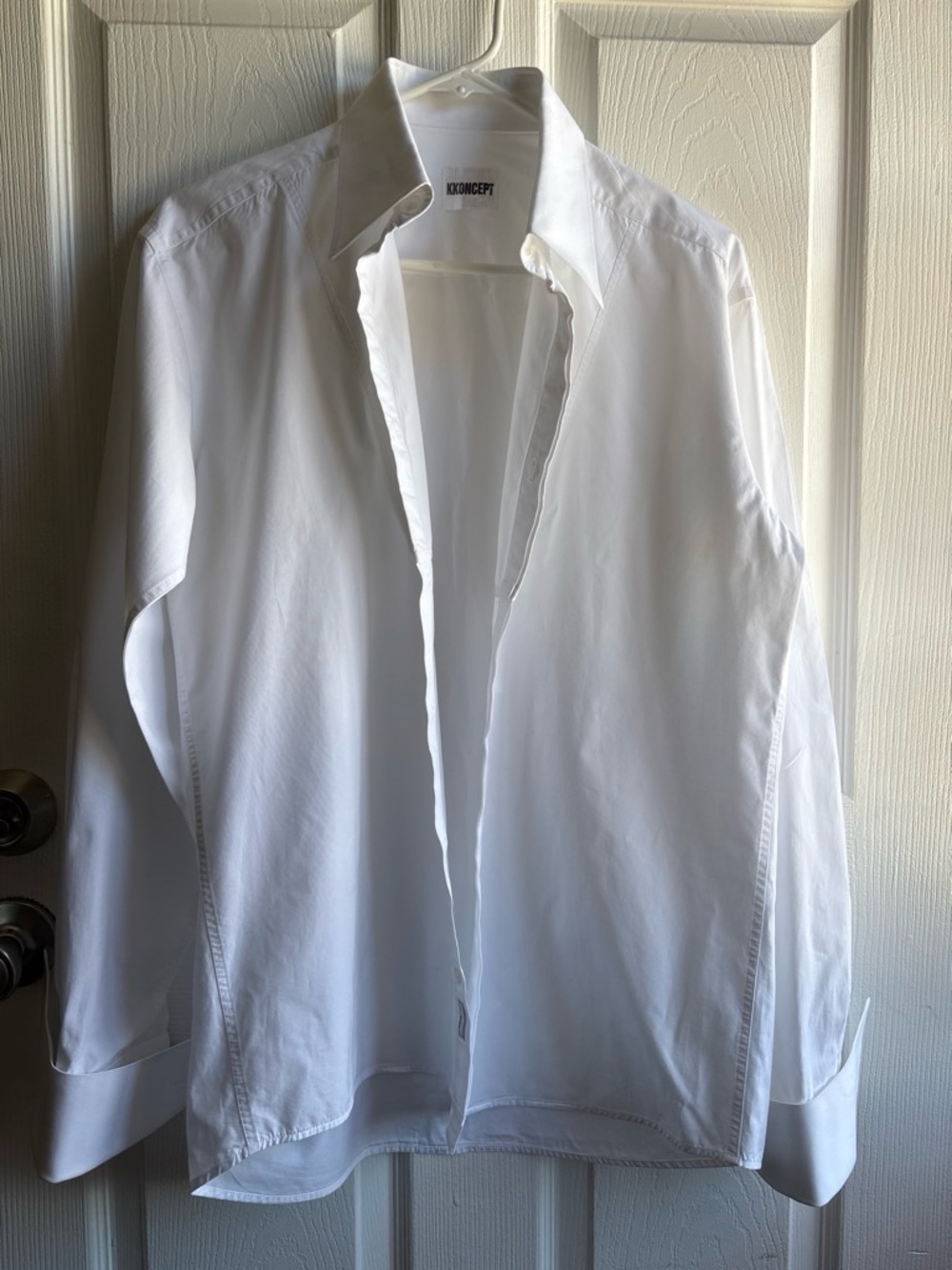 KKoncept White Structured Panel Shirt Statement Pocket Cuffs Avant-Garde Medium